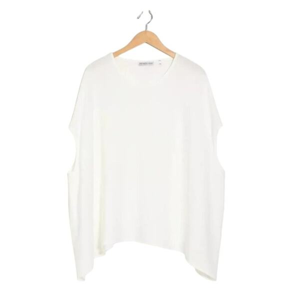Patrizia Luca Oversize Tunic Top White One Size O/S NWOT $128 MSRP - Picture 1 of 8